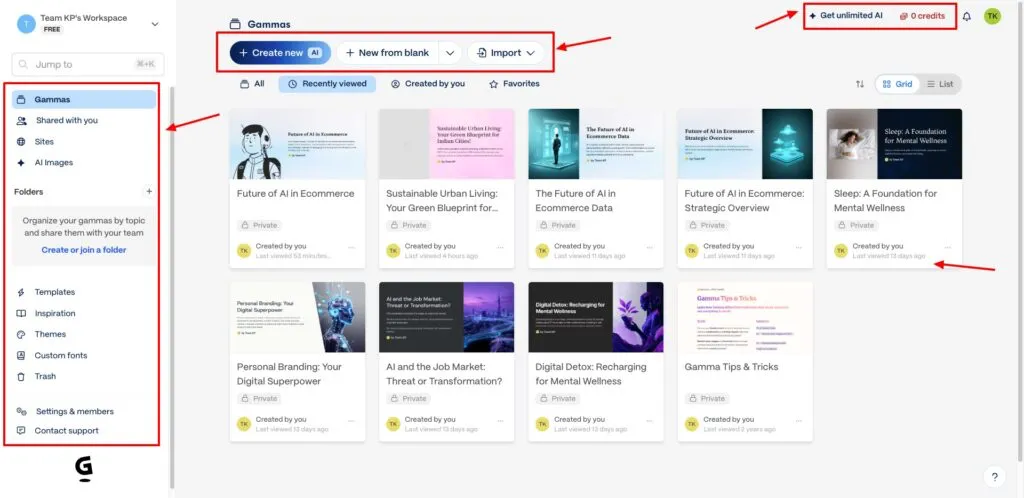 Gamma web-first AI presentation maker