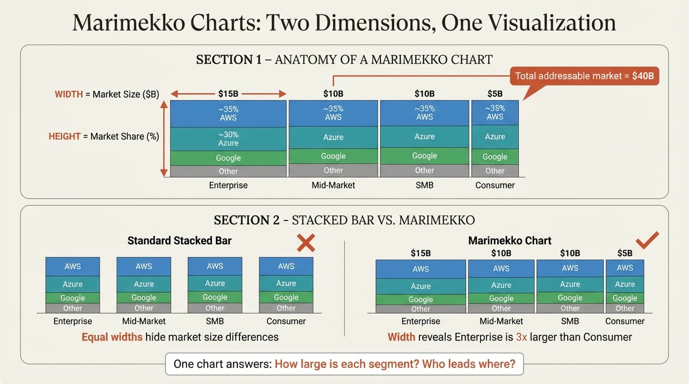 Marimekko chart anatomy and comparison