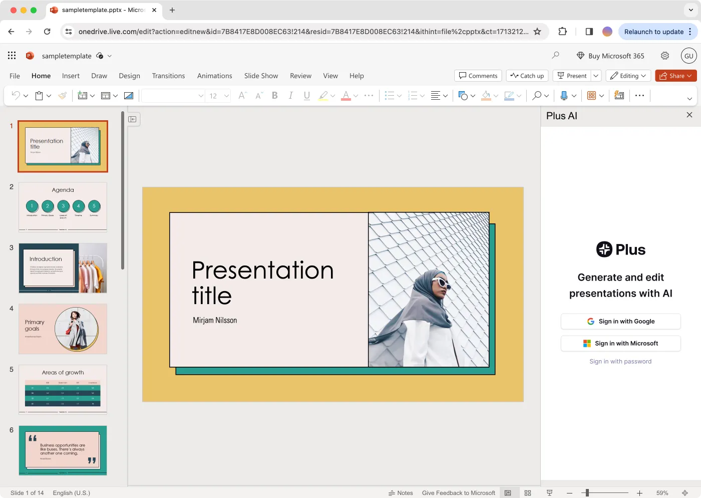 Plus AI add-in for PowerPoint and Google Slides