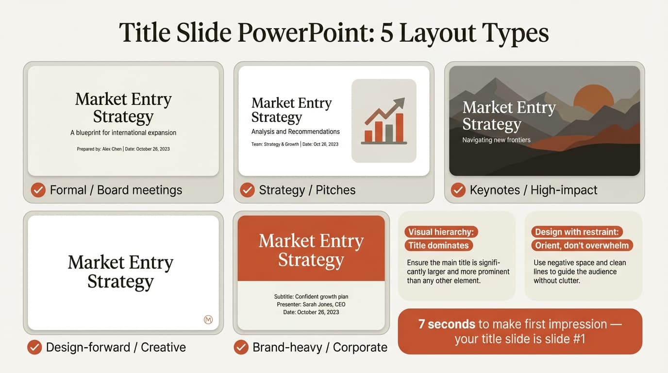 Title slide design examples
