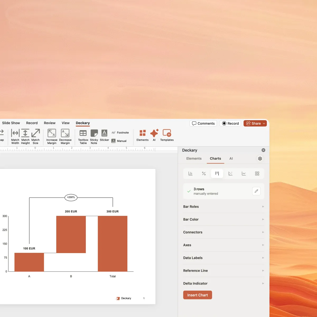 Deckary productivity features in PowerPoint