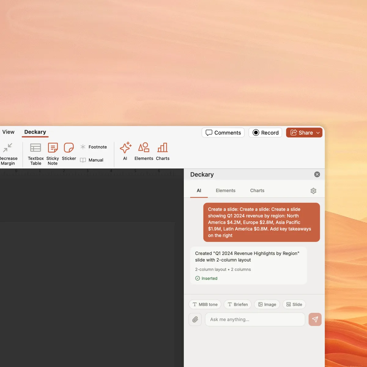 Deckary AI Slide Builder