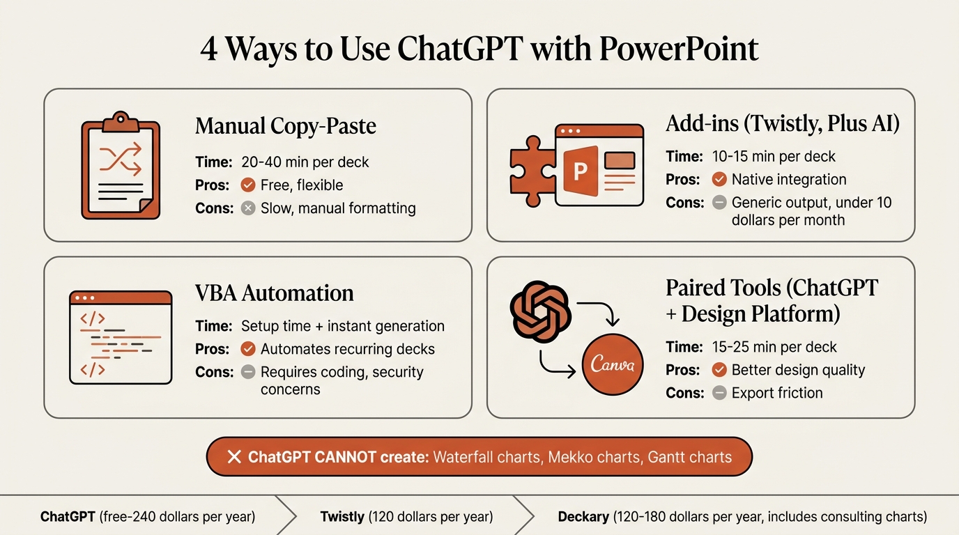 ChatGPT PowerPoint comparison infographic