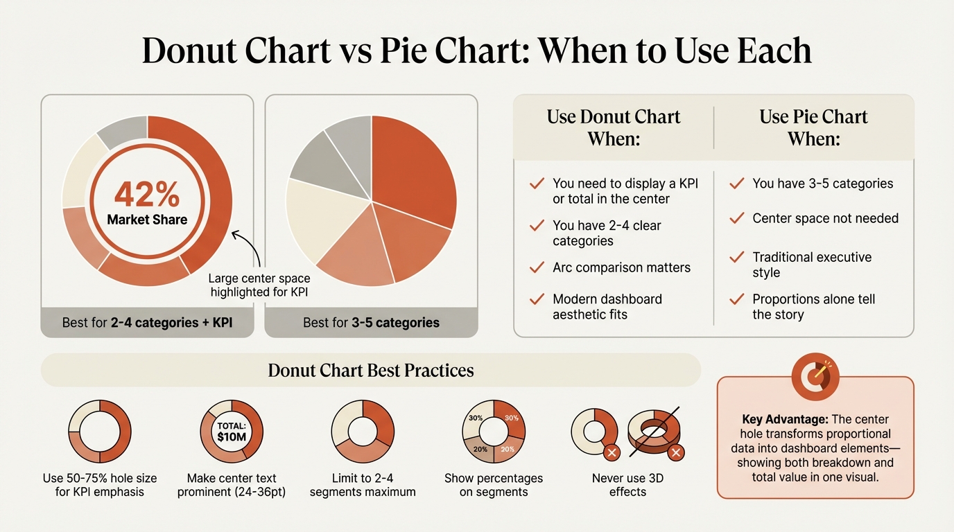 Donut chart best practices and use cases