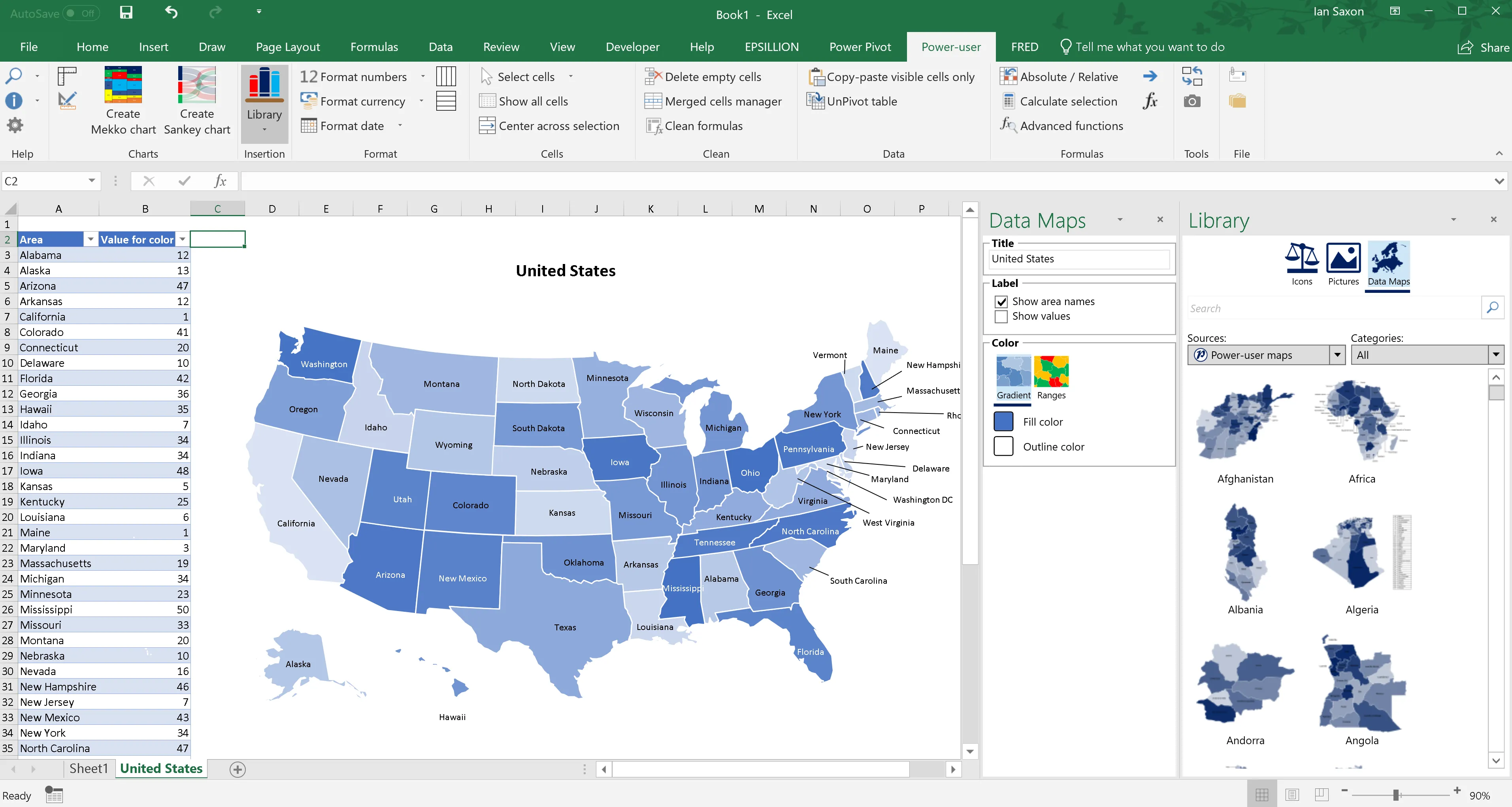 Power-user PowerPoint add-in interface